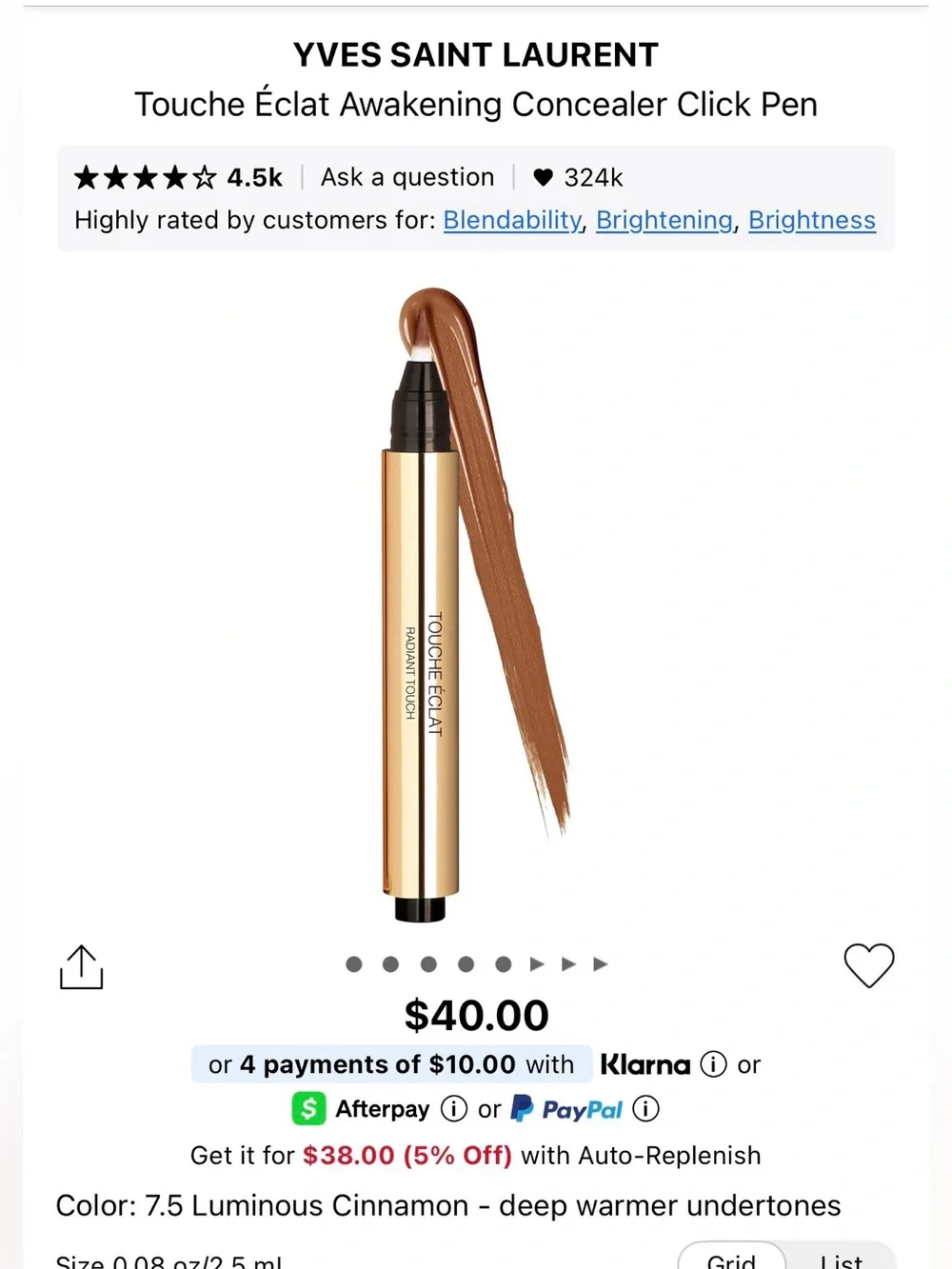 Yves Saint Laurent Touche Éclat Concealer - Cinnamon Brown